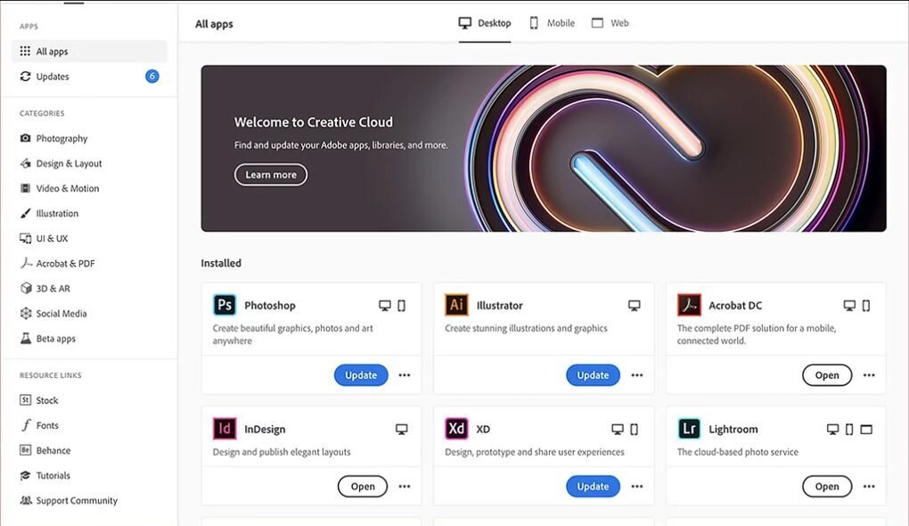Adobe Creative Cloud Download Student